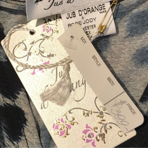 New Jus d’Orange Paris Leopard Print Tulip Dress with Pockets Made In Fr… NWT - Picture 12 of 14